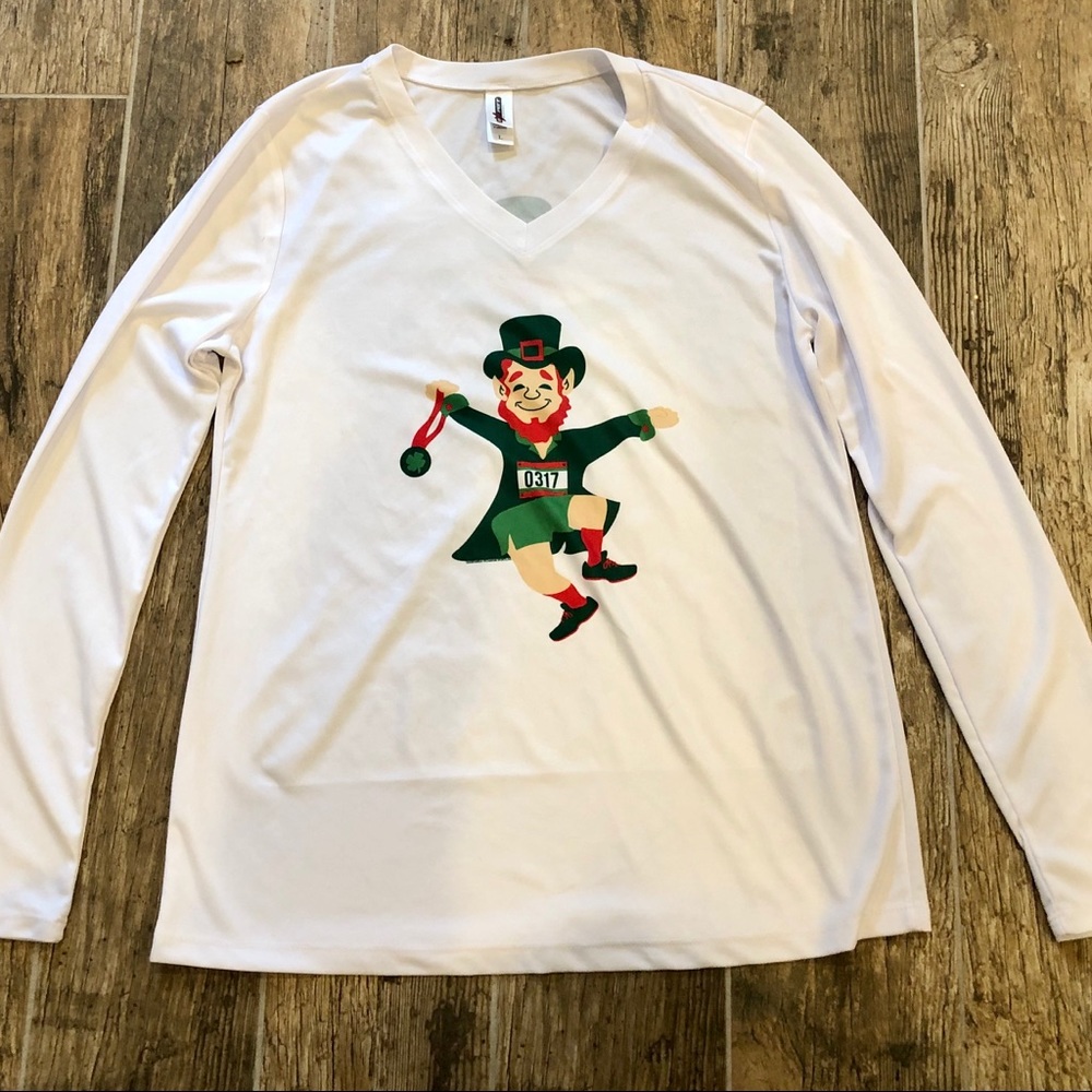 St Patrick's Leprechaun Long Sleeve Tech Shirt